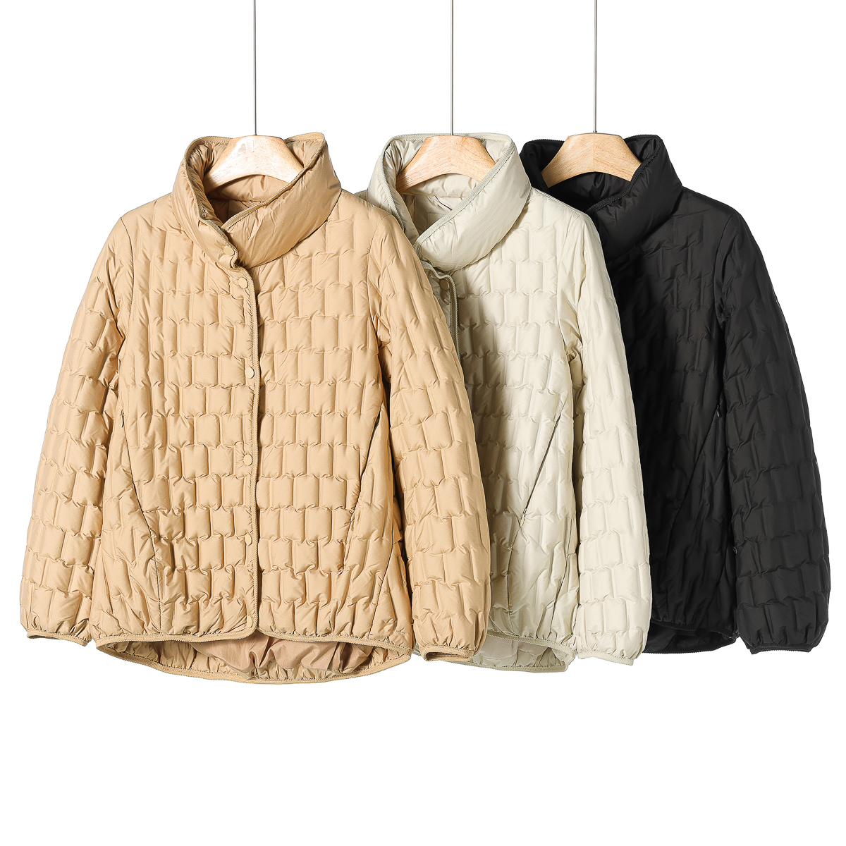 【薰】*绍 轻盈保暖不规则摆立领羽绒服521~冬季新款女装