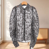 莫Y 春装 弧形不规则摆堆堆袖 专柜669 宽松衬衫 622