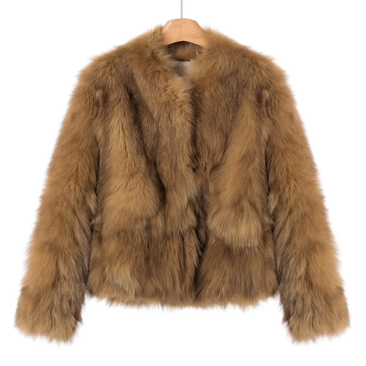 狐狸毛【申】冬装 法式贵气穿搭柔软小立领短款皮草外套185
