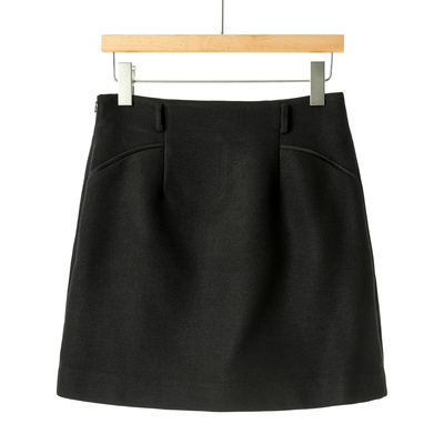 专柜399【兹】冬装 含绵羊毛包臀高腰防走光天丝短裙157