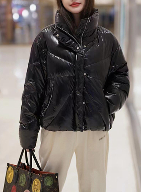 【宇】23 高领保暖白鸭绒羽绒服LY615缇黑柒~冬季新款女装