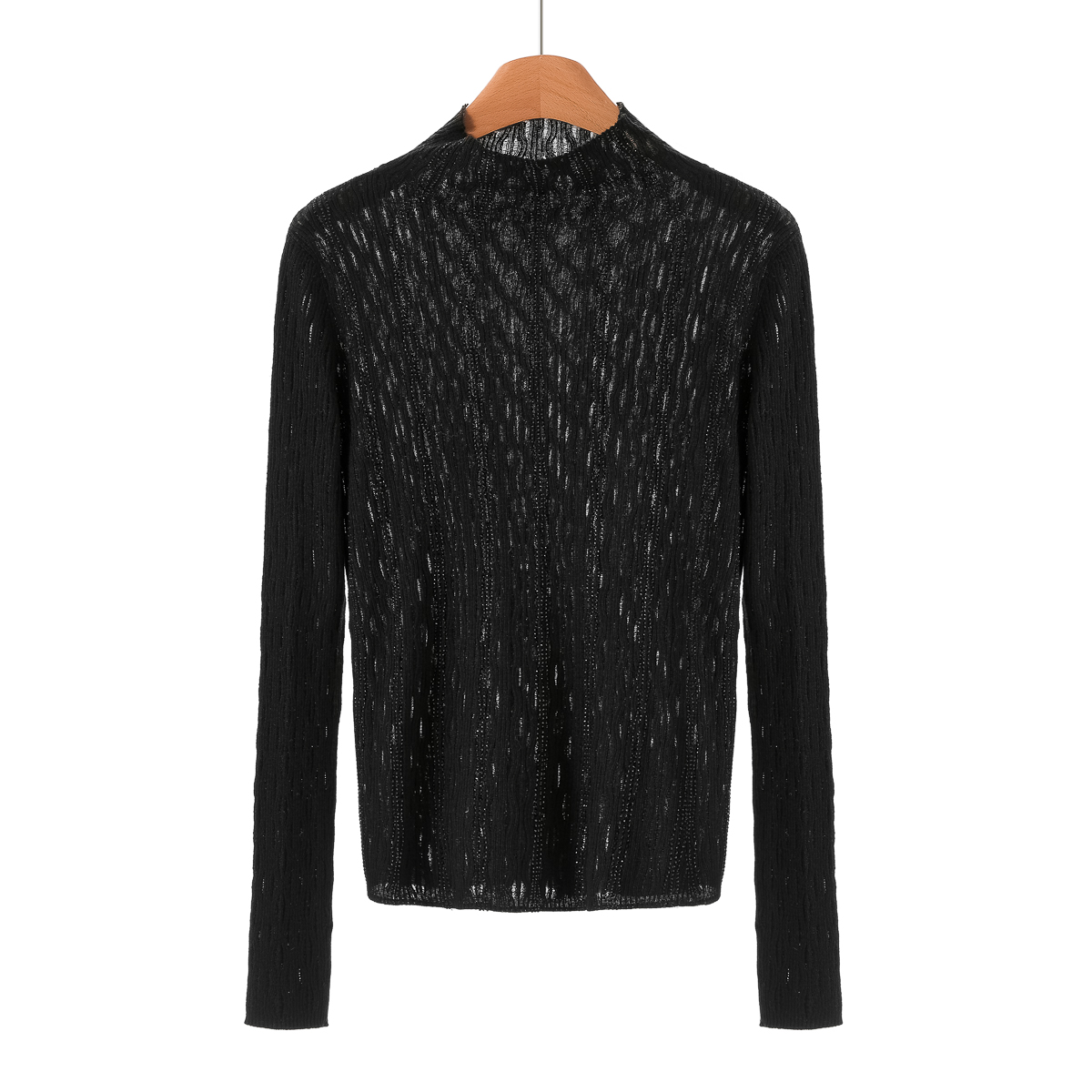 专柜699【蕾】冬装 烫钻含绵羊毛打底半高领针织衫229