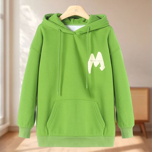 连帽有口袋加绒中长卫衣024 冬装 专柜799 莫Y