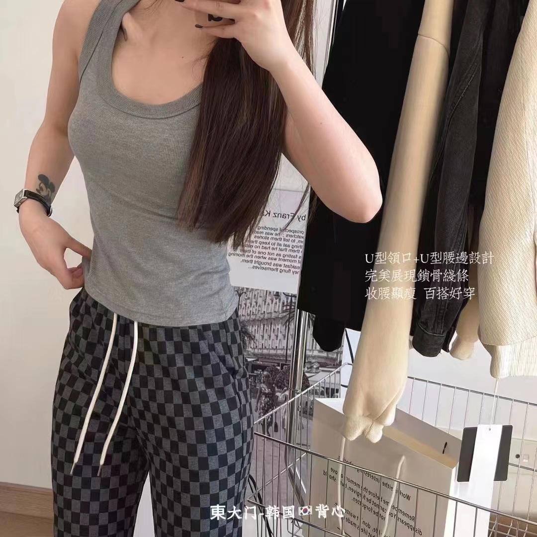 直播爆款维哆的利亚同款背心无痕休闲打底防走光遮副乳百搭背心