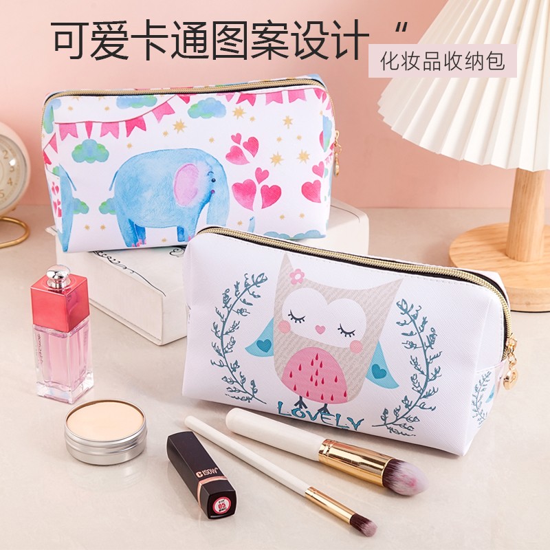 可爱卡通化妆品收纳袋网红ivns风随身便携防水女化妆包旅行洗漱包