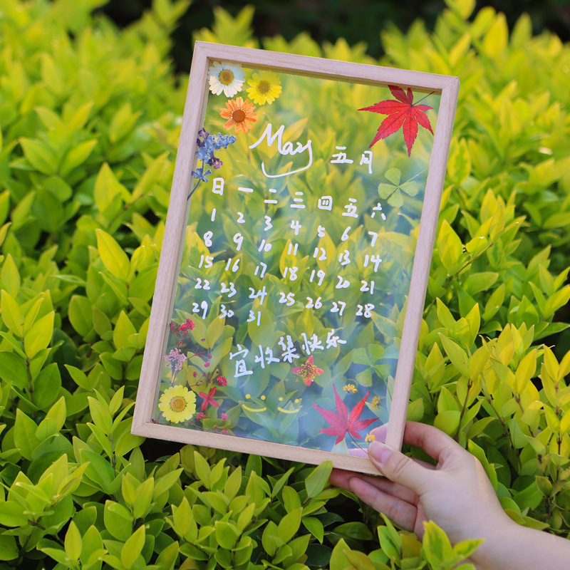 手工压花相框材料包装饰植物标本永生花幼儿园创意干花画画框图片