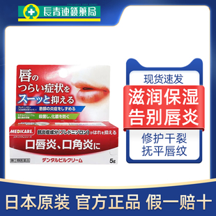 日本森下仁丹口角炎润唇膏5g缓解口唇炎唇部嘴唇保湿 唇专用药正品
