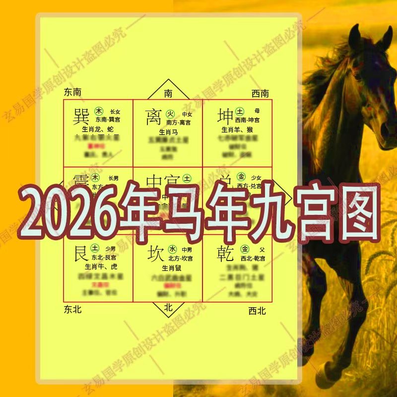 2026九宫飞星装饰图2026