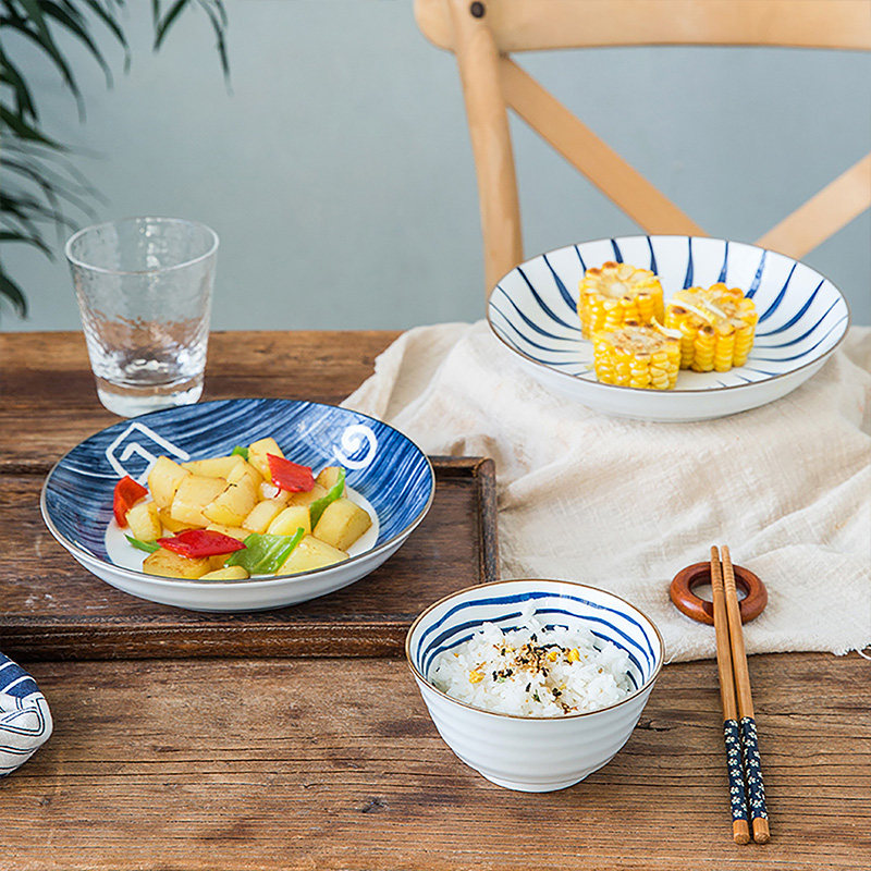 亿嘉日式盘子菜盘家用创意网红牛排早餐盘ins风北欧套装陶瓷圆盘,餐饮具,盘,淘宝优惠券,粉丝福利购,淘宝优惠卷