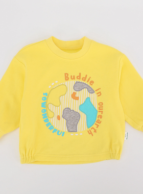 babe buddie【蓝莓味的太空】春款男童针织长袖T恤84111018