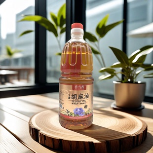 香当香纯胡麻油熟榨亚麻籽油1L热炒家用宁夏正宗食用油官方旗舰店