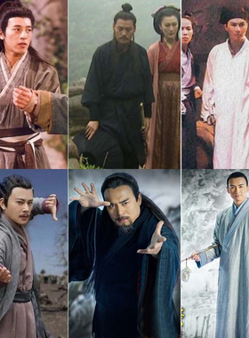 影视古装笑傲江湖同款武侠服书生服道士服令狐冲侠客服棉麻演出服