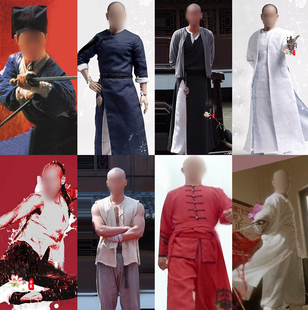 影视古装黄飞鸿之英雄有梦彭于晏李连杰同款武术武打长袍长衫服装