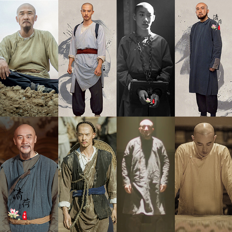 影视古装古代农民百姓服武术武打服功夫杂技古装棉麻群演演出服装