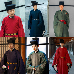 影视古装陈晓同款男汉服宋朝男士大臣服朝服官服书生文官装演出服