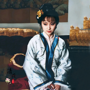 影视古装经典87版红楼梦林黛玉戏剧同款女士汉服宋朝小姐服演出服