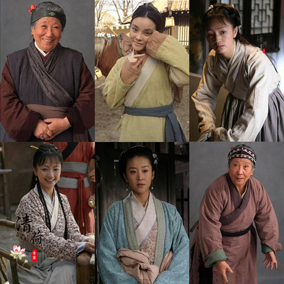 女士汉服棉麻丫鬟老百姓影视古装