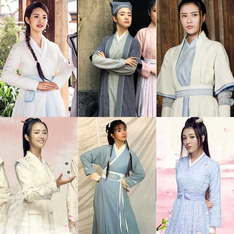 影视古装小女花不弃林依晨同款林丹沙小姐装演出服经典女装写真服