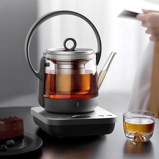 煮茶器 静月玻璃煮茶壶烧水壶泡茶专用全自动上水小型养生壶喷淋式