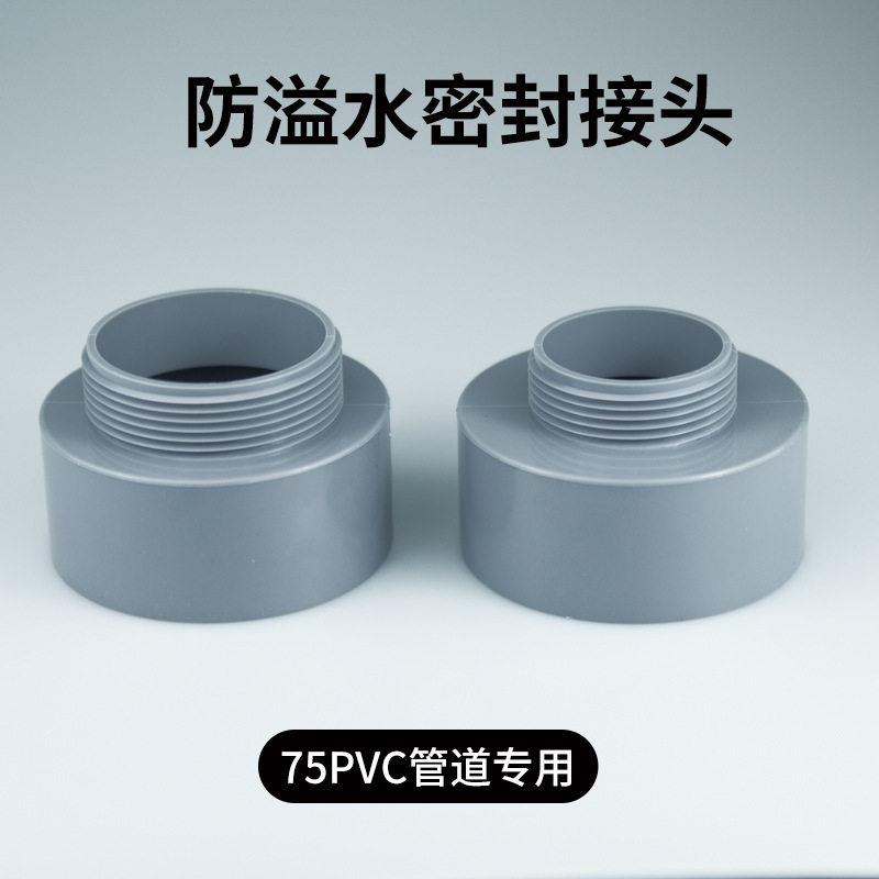 厨房洗菜盆下水管配件水池密封洗碗池防反水防溢水防臭75pvc接头