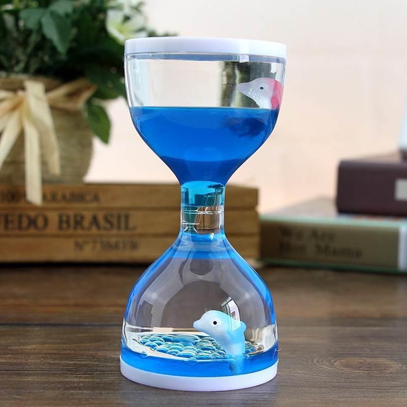 创意海洋动物大杯滴油漏  油滴沙漏计时器摆件 海洋馆礼物