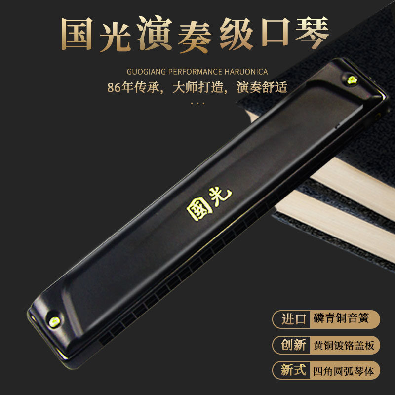 国光24孔复音口琴专业演奏级重音28孔男女成人学生高级进阶级乐器