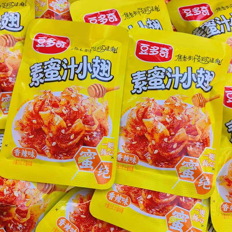豆多奇素蜜汁小翅素肉豆制品甜麻辣辣条儿时校园怀旧网红小零食