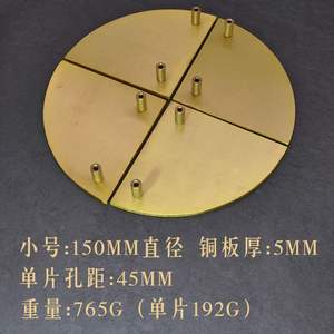 金色拉手简约纯铜圆形拉手定制衣柜门四半黄铜柜子把手轻奢新中式