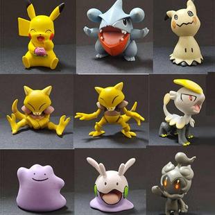 口袋妖怪宠物小精灵手办土岩狗蓝圣姑玛夏多基拉祈百变怪公仔模型