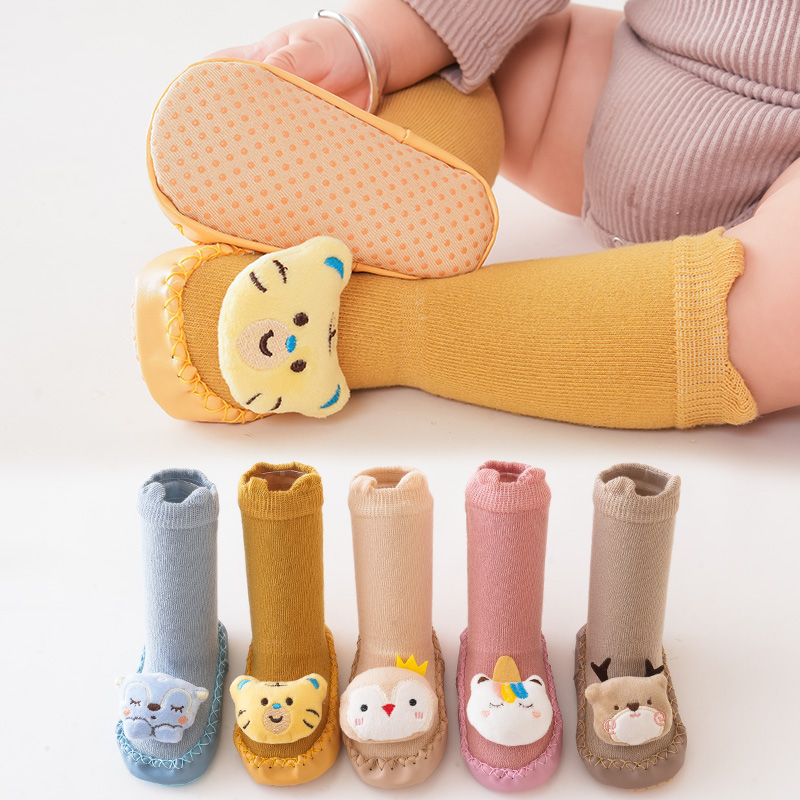 吉咖熊卡通鞋袜春秋防滑