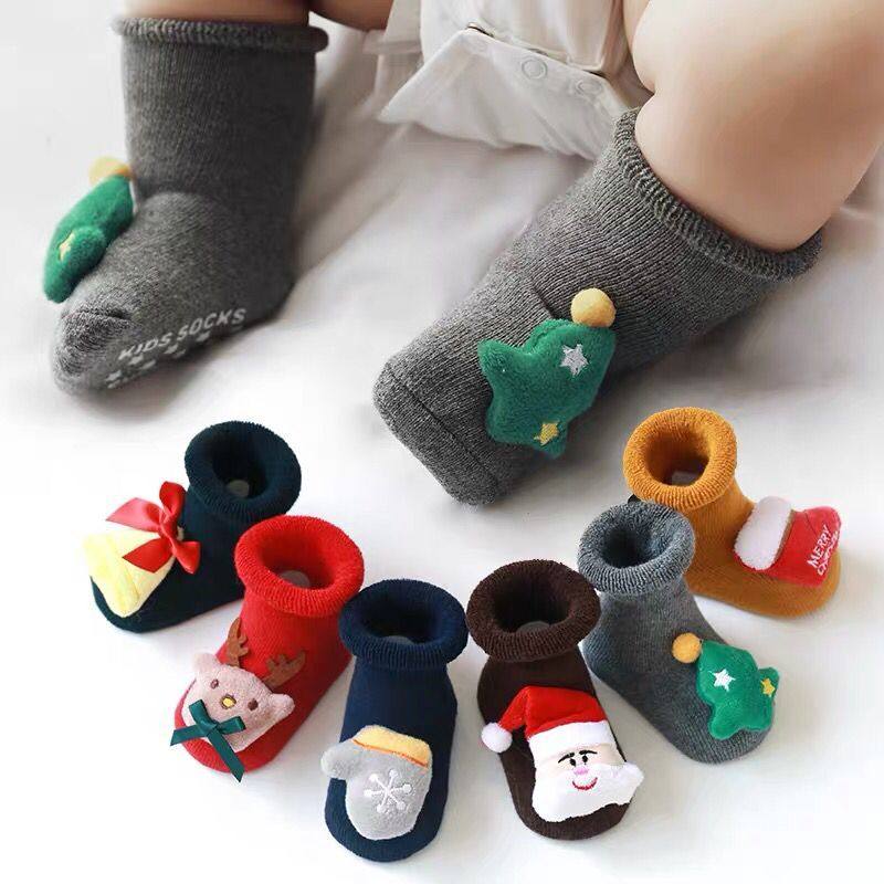 婴儿圣诞袜加厚保暖新生幼儿宝宝儿童秋冬季棉可爱纯卡通公仔长筒,童装/婴儿装/亲子装,儿童袜子(0-16岁),淘宝优惠券,粉丝福利购,淘宝优惠卷