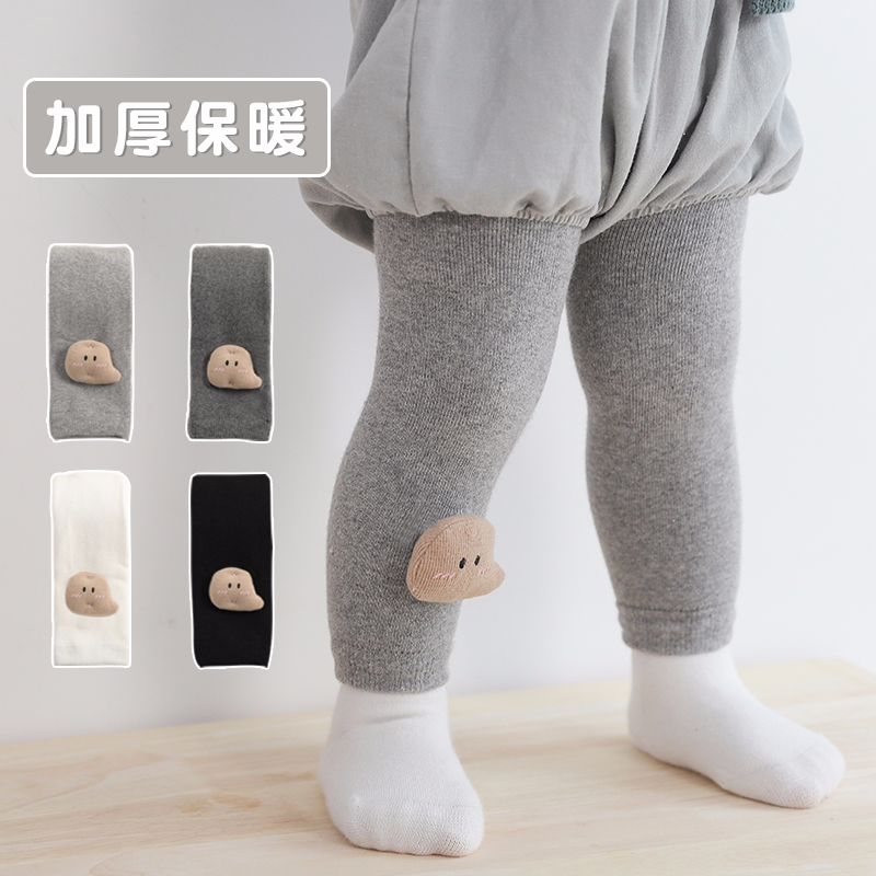 婴儿连裤袜加绒加厚pp宝宝打底裤