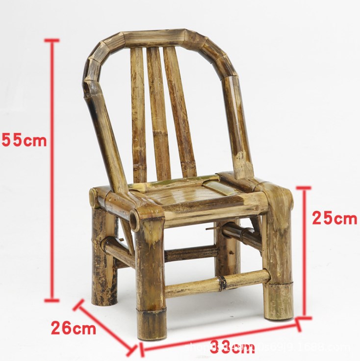 工笔画儿童宝宝竹椅创意楼影道具摄影板凳椅子新生儿古风拍照照