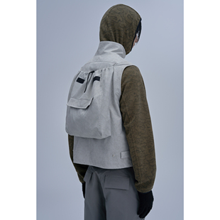 Pointless 原创侧板抽绳设计做旧机能背包马甲 24FW