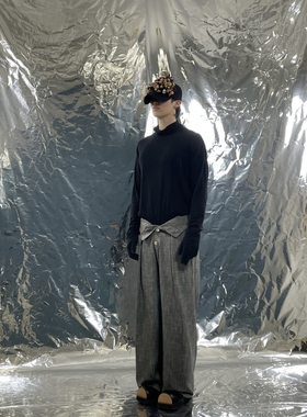 Pointless 23SS 原创设计高腰时尚百搭多穿法宽松廓形阔腿剑道裤