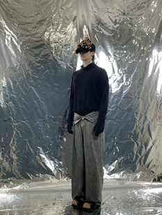 百搭多穿法宽松廓形阔腿剑道裤 原创设计高腰时尚 23SS Pointless