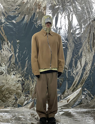 PointlessS型拉链异型羊毛夹克