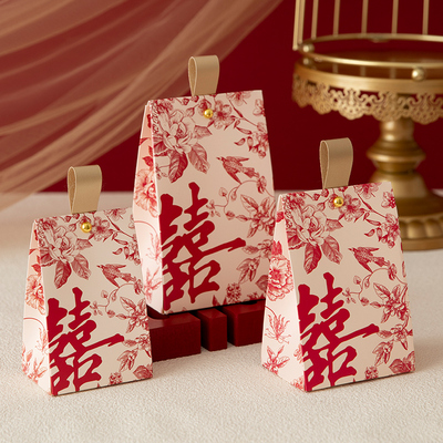 中式结婚手提喜糖盒子易折叠