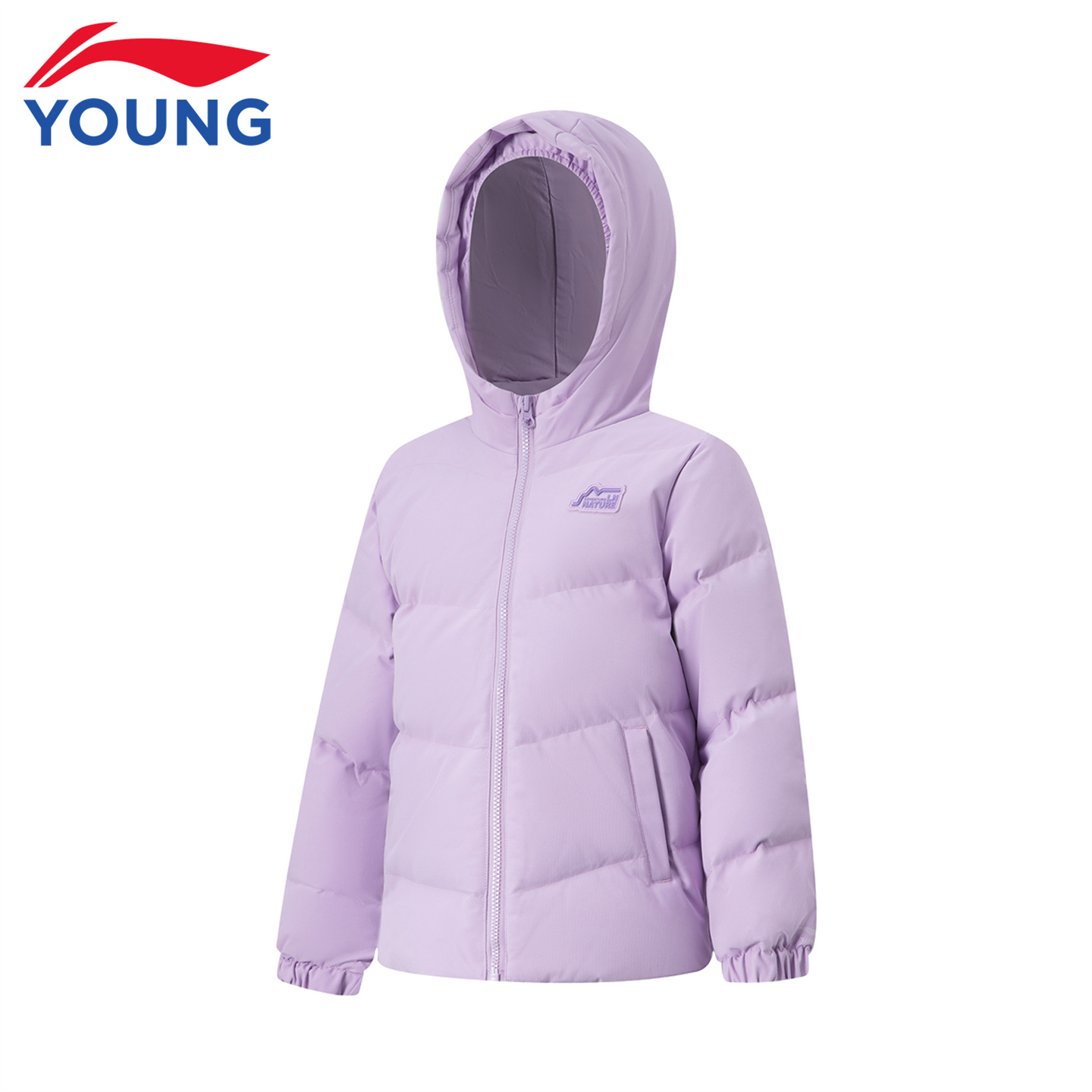 李宁童装短款短羽绒服女大童