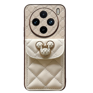 小香风大菱格米奇卡包适用于X200手机壳vivoX300Pro保护套X100S新款X90链条斜跨x80镜头全包x70防摔x60女x50