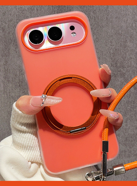 橙色二合一双层适用华为荣耀500手机壳400新款360金属旋转支架300Pro保护套X70个性简约X60防摔外壳X50女情侣