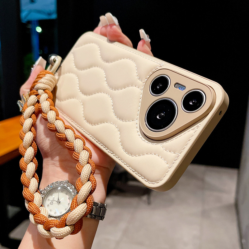 小香风立体波浪适用于华为Pura70手机壳p80pro保护套皮质p60新款p50镜头全包p80ultra防摔外壳高级感P30女款