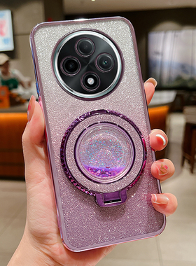 闪粉流沙支架适用于OPPOA3Pro手机壳OPPOA2渐变软壳OPOPA1镜头全包OOPPA72防摔外壳A60时尚高级感A59保护套女