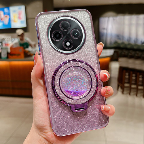 闪粉流沙支架适用于OPPOA3Pro手机壳OPPOA2渐变软壳OPOPA1镜头全包OOPPA72防摔外壳A60时尚高级感A59保护套女