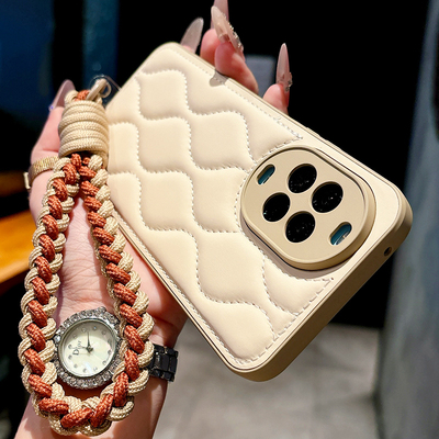 小香风立体波浪适用华为nova14手机壳nova13Pro保护套皮质nove12新款novo11镜头全包9高级感ultra防摔外壳女