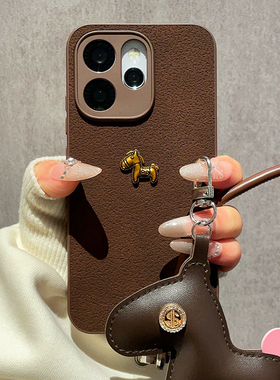 月坑皮纹金属马适用OPPOReno15手机壳Reno14新款复古Reno13Pro保护套12全包镜头11防摔外壳10小众9高级感8女7