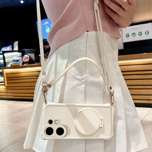 四角挂钩适用vivoS60手机壳vivoS50保护套S30新款S20补妆镜支架S19斜跨背带S18Pro镜头全包S17软壳防摔S17女