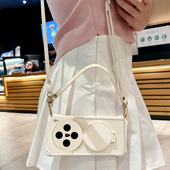 适用于vivoX200手机壳新款 vivoX300补妆镜支架X100Pro可调节挂绳手提X200S斜跨背带X90硅胶全包防摔X80保护套