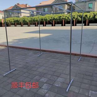 镀锌钢管晾衣架落地室外家用晒被架户外阳台防风简易大型晾衣架