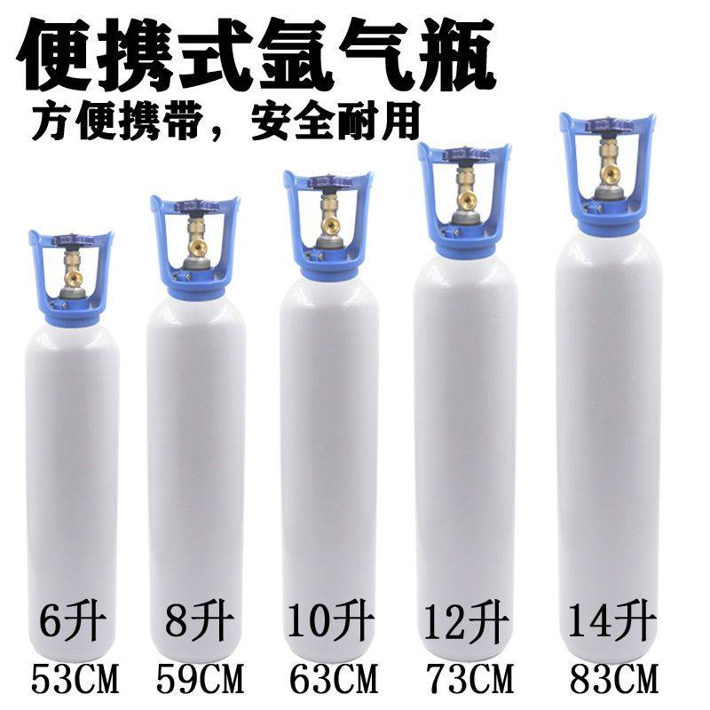 全钢无缝氩气瓶小型氩弧焊便携式提手6L8L10L12L14升国标家用钢瓶